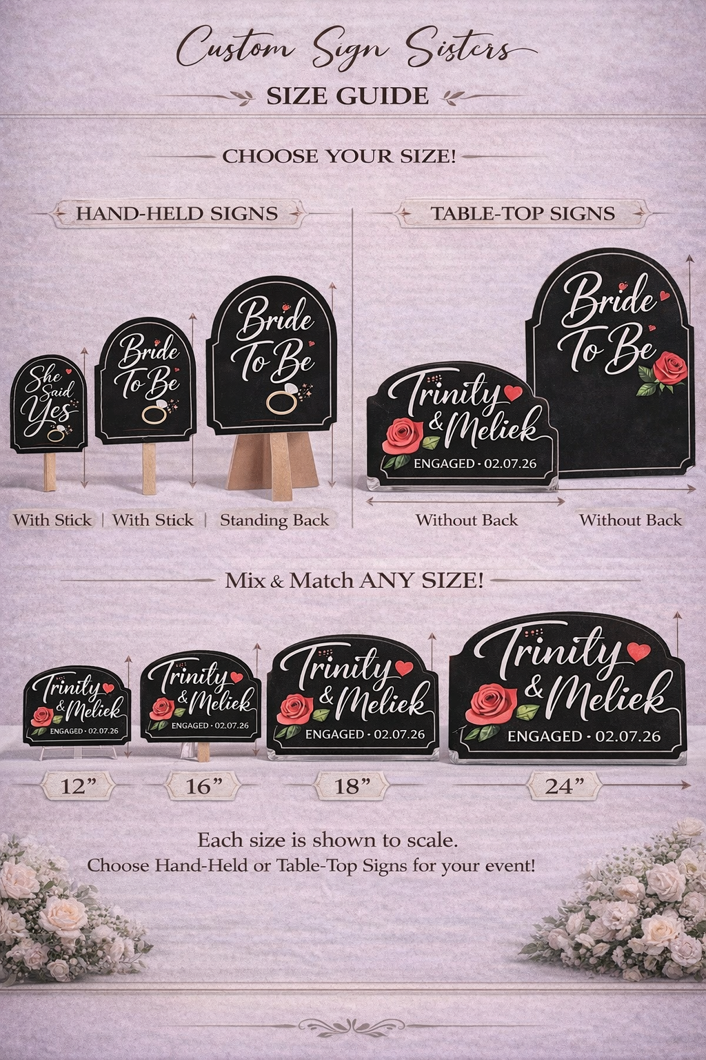Photo Prop Signs (Set of 6)