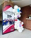 Custom Rounded Arch Backdrop Wall with Balloon Garland (8ft)